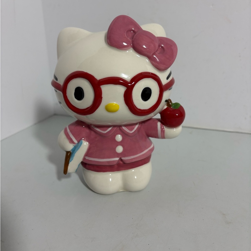 Hello Kitty School Teacher Figurine Ceramic  Back To School! Blue Sky Clayworks
